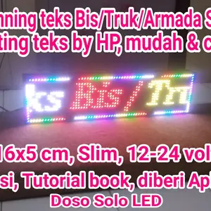 Running teks Bis /truk, berwarna, Slim 65x17 cm, Sales armada,