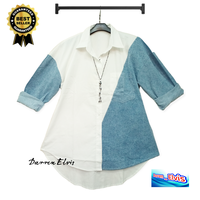 Gambar Blouse / Atasan / Wanita / Bordir Bunga / Navy Kerah dari Darren elvis Kota Administrasi Jakarta Utara 1 Tokopedia