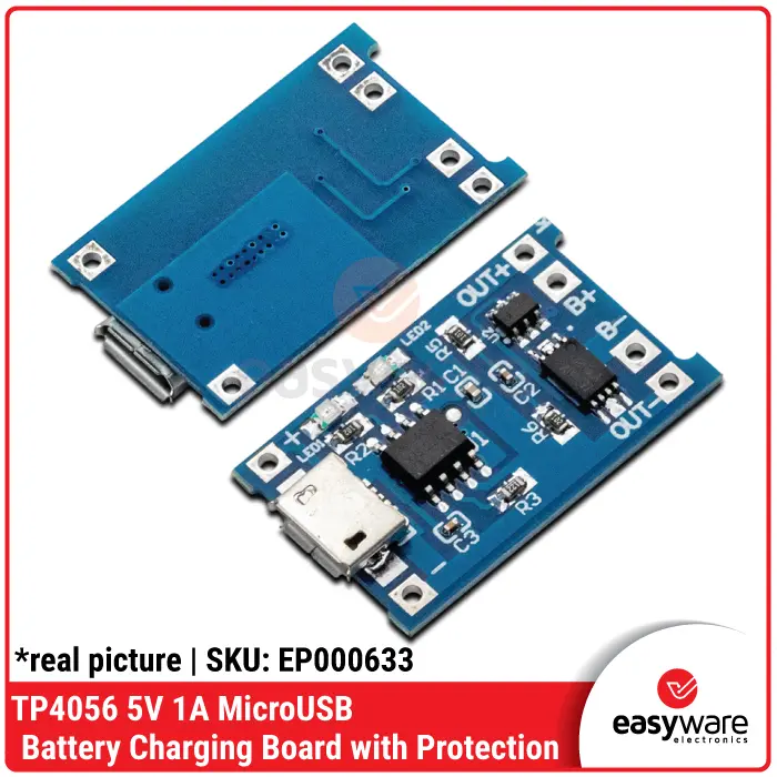 TP4056 1A Li-Ion Battery Charging Board Micro USB with Current Protect 0