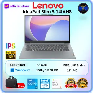 Laptop Lenovo IdeaPad Slim 3 14IAH8 i5 12450H 16GB 512GB SSD W11+OHS 14" FHD