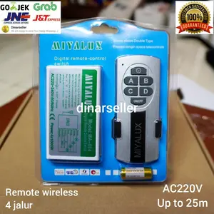 DIGITAL REMOTE CONTROL SWITCH REMOTE CONTROL 4 PERANGKAT