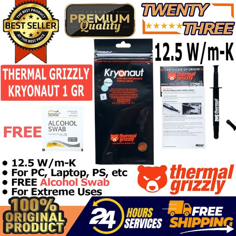 Thermal Grizzly Kryonaut Thermal Paste 1 Gram 1gr Original Pasta 0
