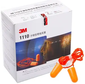 3M ear plug foam cord protector 1110,penutup pelindung telinga busa