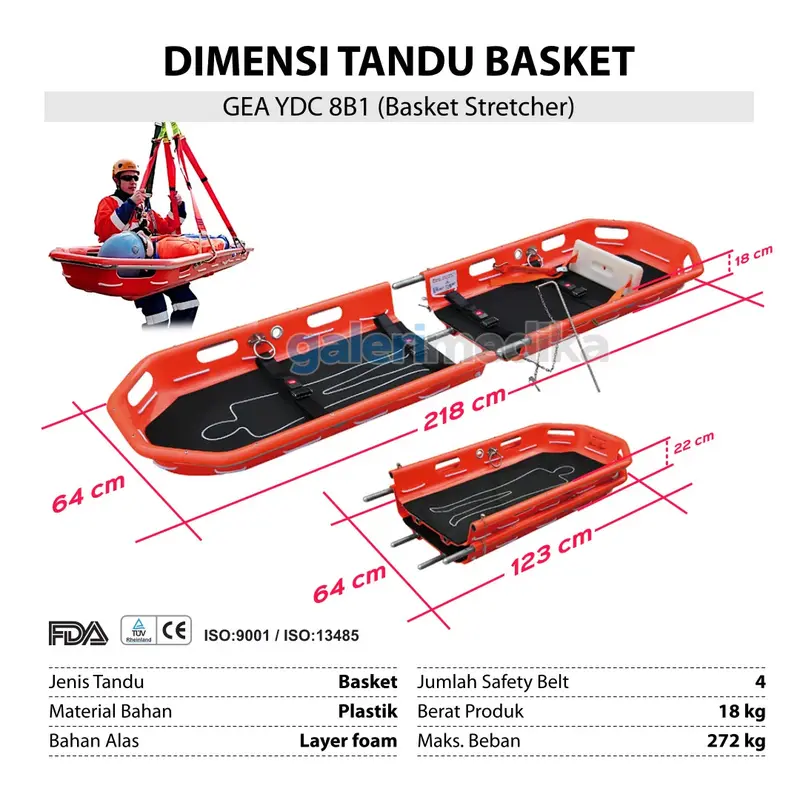 GEA YDC 8B1 BASKET STRETCHER / TANDU BASKET SPLIT YDC8B1 8 B1 3