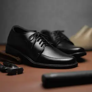 Sepatu Pantofel Sekolah Anak Laki Laki Hitam Kulit Size 33-37 Usia Tangung Garansi Tukar Ukuran KH2