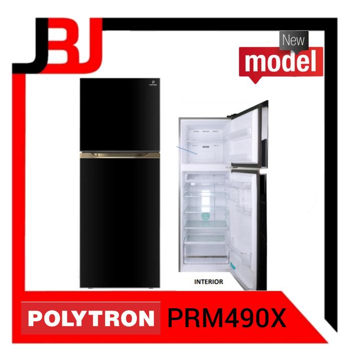 Gambar Kulkas 2 pintu POLYTRON PRM-490X kulkas Tempered Glass PRM490X PRM 490 dari J B J Kota Administrasi Jakarta Selatan Tokopedia