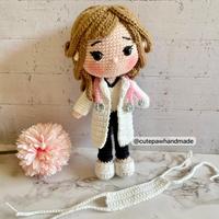 Gambar CUSTOM Cute Doctor Amigurumi Boneka Rajut - Crochet Doll Handmade dari Cutepaw Handmade Kab. Kediri 4 Tokopedia
