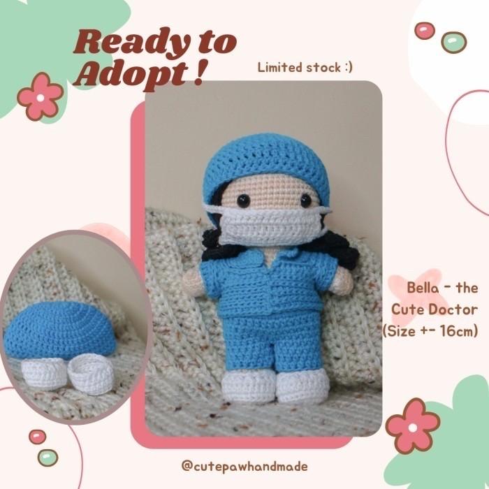 Gambar CUSTOM Cute Doctor Amigurumi Boneka Rajut - Crochet Doll Handmade dari Cutepaw Handmade Kab. Kediri Tokopedia