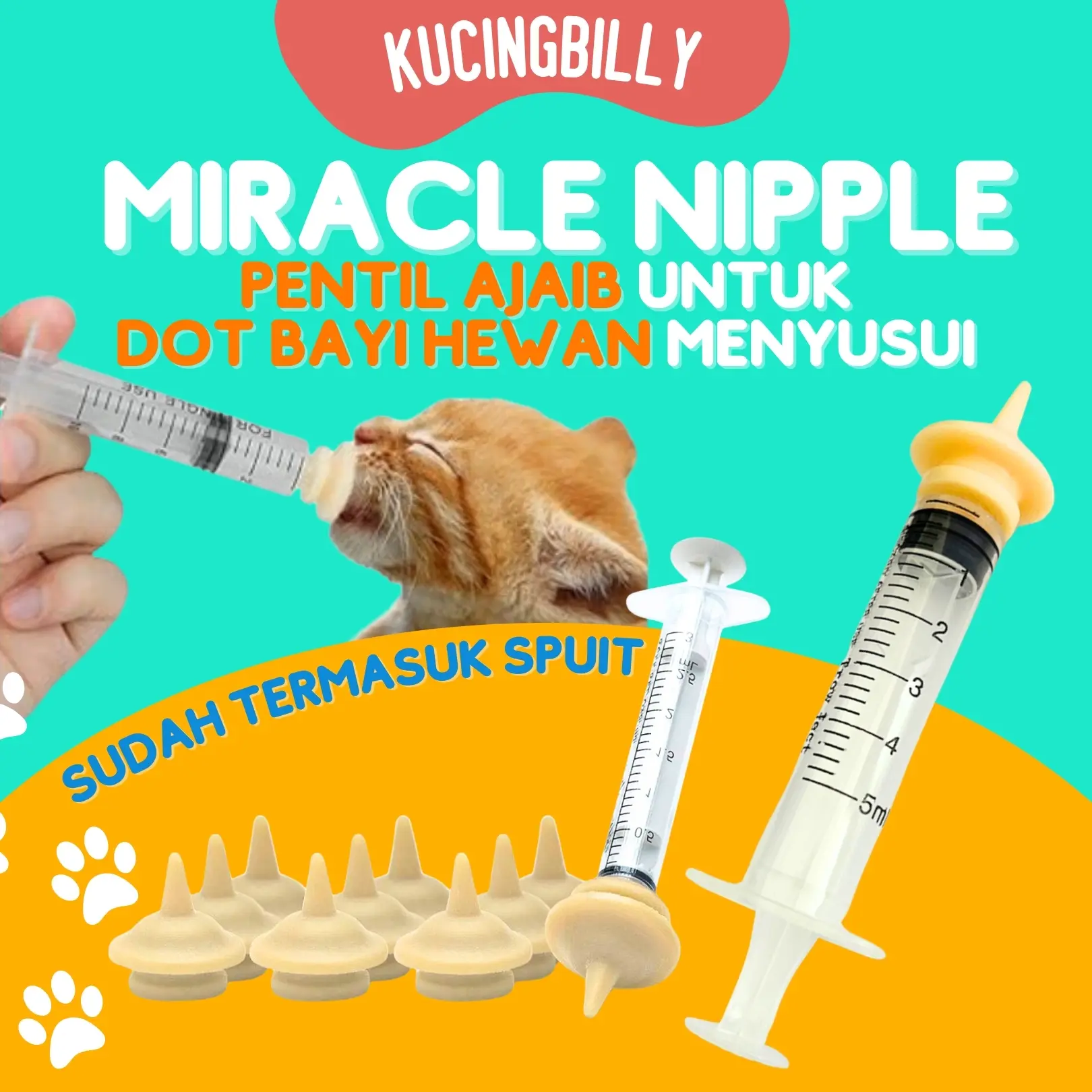 KUMIL DOT MIRACLE NIPPLE empeng hewan
