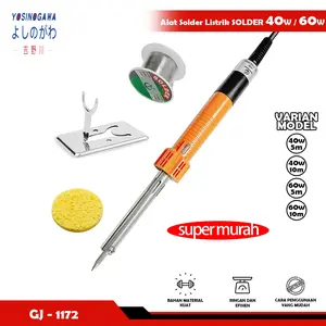 PAKET ALAT SOLDER LISTRIK/PENYEDOT TIMAH,HOLDER,SPON & TIMAH KAWAT-YOS