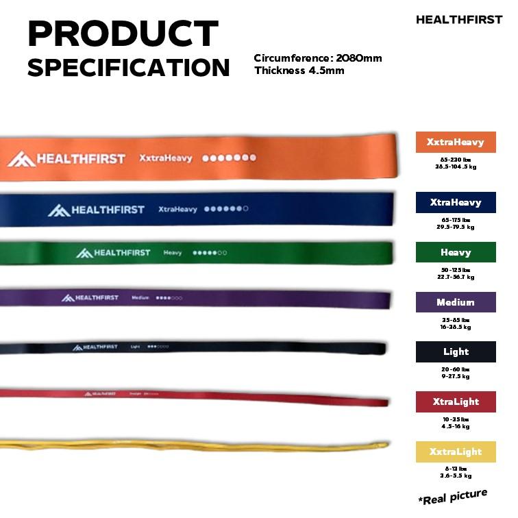 Long Resistance Band HealthFirst | Premium Latex | Karet Fitness & Gym 2