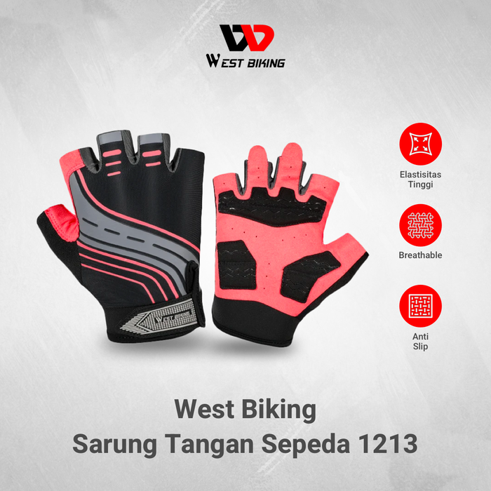 Gambar Sarung Tangan Sepeda Bicycle Gloves West Biking Gloves 1213 - Pink, M dari West Biking Indonesia Jakarta Utara Tokopedia