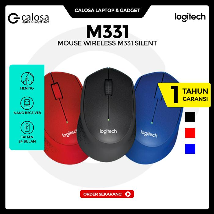 Gambar MOUSE WIRELESS LOGITECH M331 SILENT CLICK ORIGINAL GARANSI RESMI - Hitam dari Calosa Surabaya Kota Surabaya Tokopedia