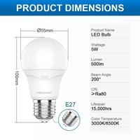 Gambar LAMPU MEGAMAN LED YTA55Z4 5W - 6500k dari BestBright Store Kota Administrasi Jakarta Pusat 3 Tokopedia