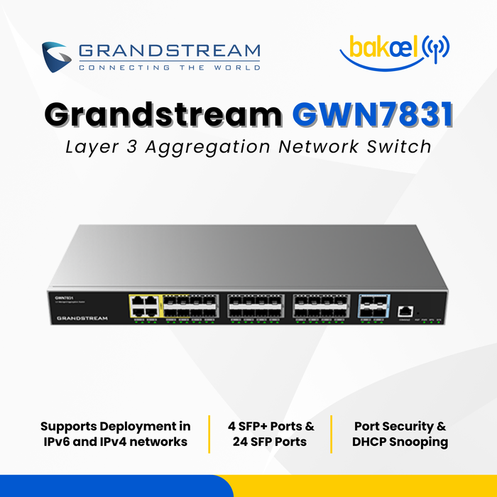 Gambar Grandstream GWN7831 | Layer 3 Aggregation Network Switch dari BakoelWIRELESS Kota Surabaya Tokopedia