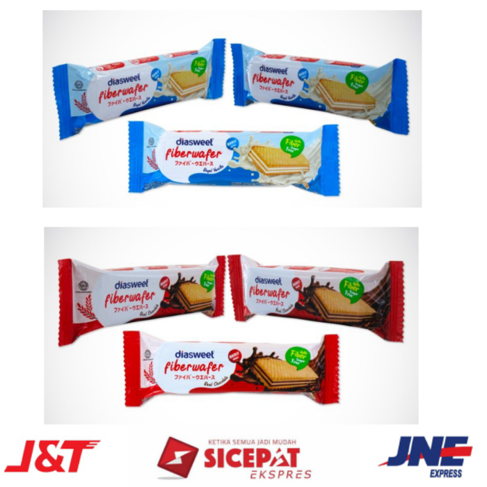 Gambar diasweet fiberwafer 18gram vanila dan coklat dari Iambarokah Kota Bekasi Tokopedia