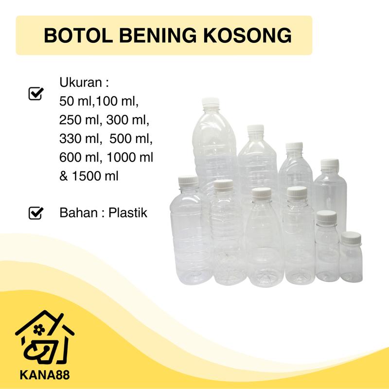Botol Bening Kosong Plastik Murah 0