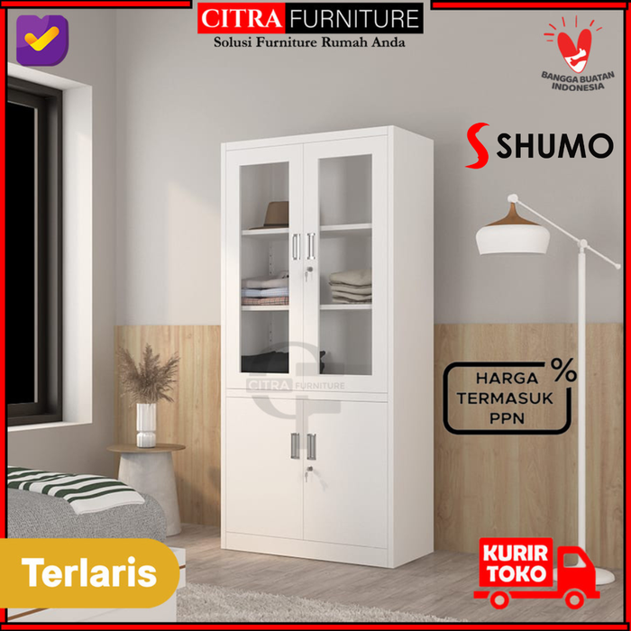 Gambar SHUMO Lemari Pakaian Baju Besi Minimalis Swing Full Rak - TYPE-A, DIRAKIT dari Citra furniture Kota Administrasi Jakarta Pusat Tokopedia