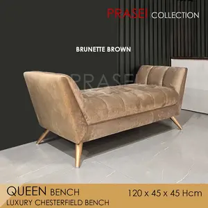 QUEEN BENCH - Luxury Upholstery Bench Kursi Sofa Panjang Bludru