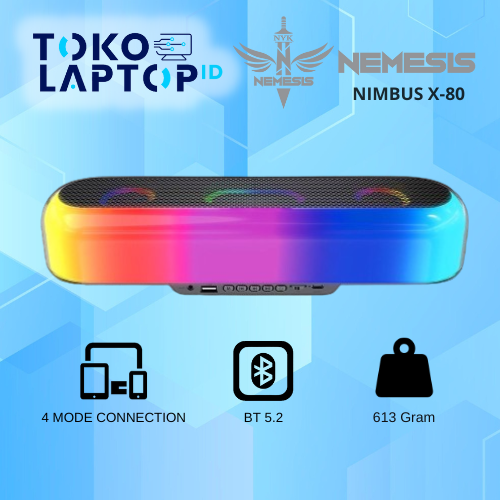 Gambar NYK Nemesis Nimbus X80 / X-80 Multi Connection RGB Gaming Speaker dari TokoTeknoPro Kota Administrasi Jakarta Utara Tokopedia