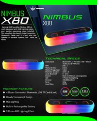 Gambar NYK Nemesis Nimbus X80 / X-80 Multi Connection RGB Gaming Speaker dari TokoTeknoPro Kota Administrasi Jakarta Utara 4 Tokopedia