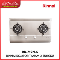 Gambar RINNAI KOMPOR TANAM 2 TUNGKU RB-712N-S - RINNAI Build In Hob RB 712N S dari CANDI ELEKTRONIK Kota Surakarta 1 Tokopedia