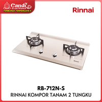 Gambar RINNAI KOMPOR TANAM 2 TUNGKU RB-712N-S - RINNAI Build In Hob RB 712N S dari CANDI ELEKTRONIK Kota Surakarta 3 Tokopedia
