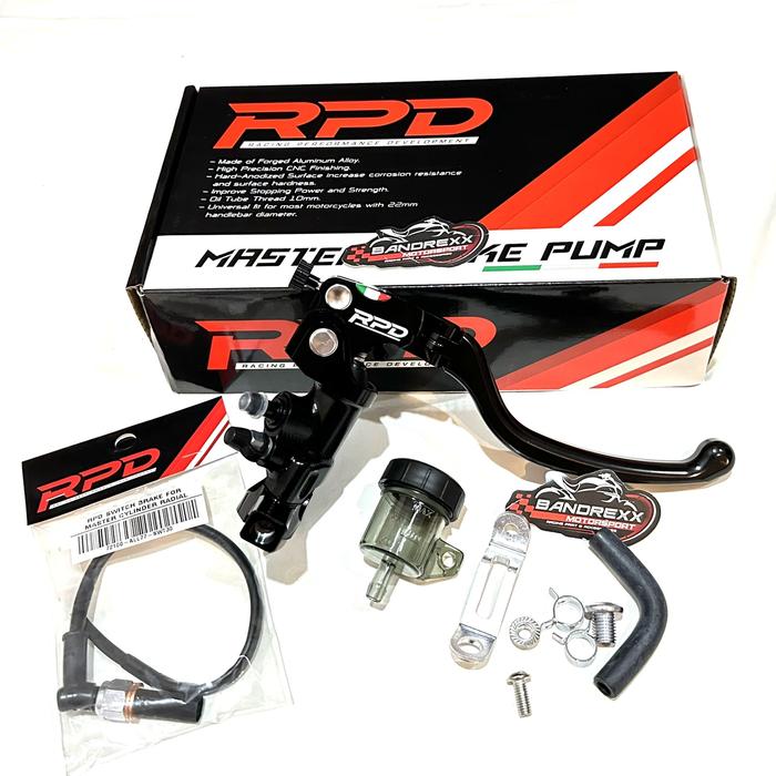 Gambar Master Rem Kanan RPD 17mm For Aerox 155-Nmax-Xmax-R15-R25-MT25-XSR dari Bandrexx Motorsport Kab. Tangerang Tokopedia