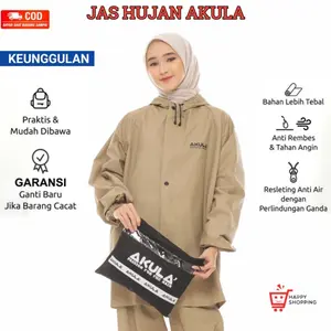 Jas Hujan Akula Pria Wanita Anti Rembes Original