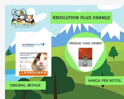 Revolution plus orange obat kutu kucing adult 2,5 - 5 kg Repack 0