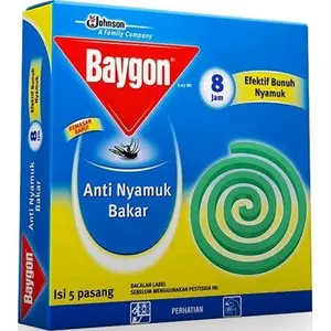 Baygon Max Obat Nyamuk Bakar pembunuh nyamuk 8 jam 5 pasang