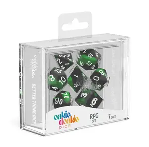 Oakie Doakie Dice RPG Set Glow In The Dark Biohazard 7 Dice