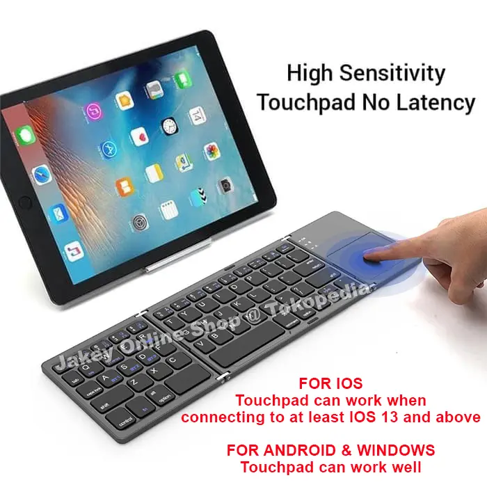 Wireless Bluetooth Foldable Keyboard Touchpad Lipat 3 4