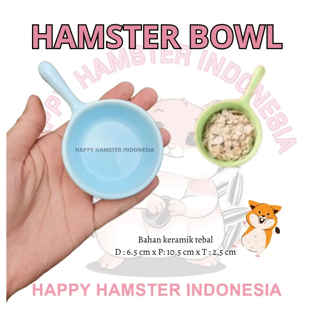 [Happy hamster] Hamster bowl polos keramik makan  minum hamster