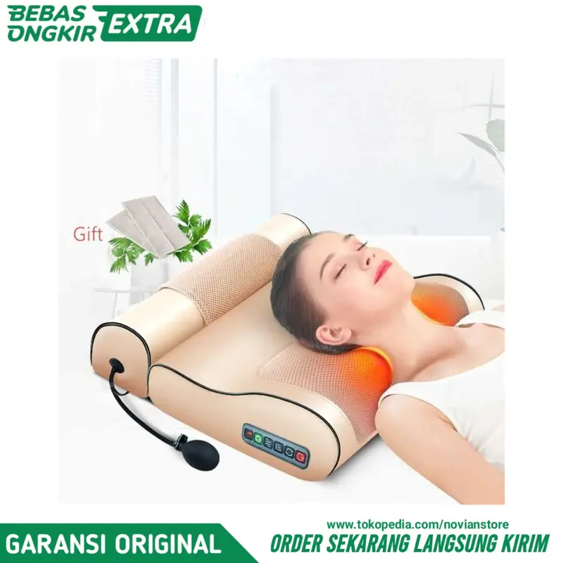 Junbu Bantal Pijat / Pijit Leher Elektrik Massage Pillow Heating 0