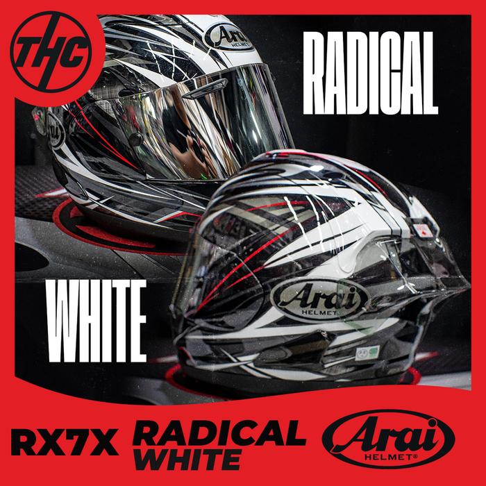 Jual ARAII RX7X RADICAL WHITE FULL FACE HELMET HELM MOTOR ORIGINAL
