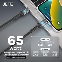 Gambar JETE CX11 Type C To Lightning Kabel Data 65W Fast Charging Garansi 2Th - Orange dari Doran Gadget Official Kota Surabaya 3 Tokopedia