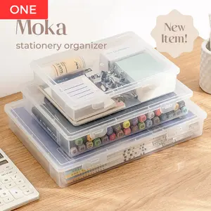 Stationery Organizer Tempat Penyimpanan Buku Alat Tulis Transparan Desk
