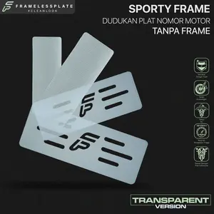 Framelessplate Motor Dudukan Plat Nomor Transparan