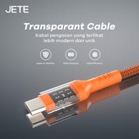 Gambar JETE CX11 Type C To Lightning Kabel Data 65W Fast Charging Garansi 2Th - Orange dari Doran Gadget Official Kota Surabaya 2 Tokopedia
