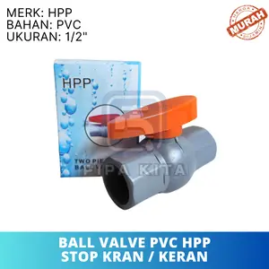 Stop Kran PVC HPP 1/2 Inch Ball Valve Plastik PVC BV 0.5 DIM Keran Air Stop Kran PVC HPP 1/2 Inch Ball Valve Plastik PVC BV 0.5 DIM Keran Air