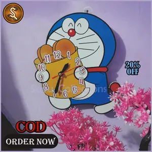 Jam Dinding Aesthetic Karakter Doraemon