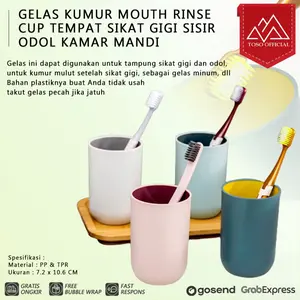 Gelas kumur mouth rinse cup tempat sikat gigi sisir odol kamar mandi