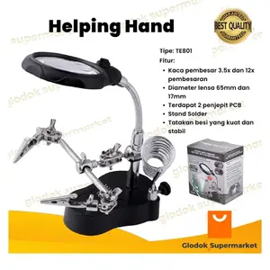 Helping Hand + 3.5inch Magnifier PCB Soldering