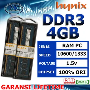 RAM Memory Komputer DDR3 4GB PC-10600 PC-12800
