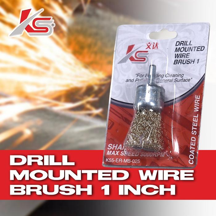 Gambar K55 Mata Bor Sikat Kawat Kuningan 2,5cm Drill Mounted Wire Brush 1inch dari MST TOOLS Kota Administrasi Jakarta Barat Tokopedia