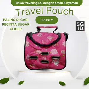 Travel Pouch Crusty Sugar Glider Tupai Landak Mini Cincila