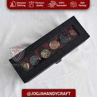 Gambar Black Inner Red WATCH BOX ORGANIZER ISI 6  (Kotak Jam Tangan Untuk 6 pcs) dari Jogja Handycraft_NEW Kab. Bantul 4 Tokopedia