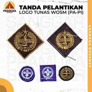 Tanda Tunas Pramuka - Tanda WOSM - Tanda Pandu Dunia Bordir