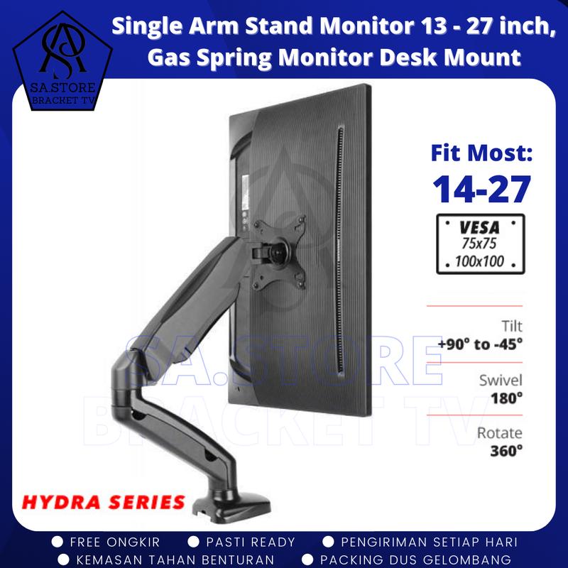 Universal Monitor Arm Gas Spring Bracket Vesa Mount 13 - 27 Inch - Shop ...